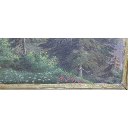 Aquarelle sur carton "Eiger, Mönch  et  sur Moinat SA  - Antiquités décoration -  Gouaches, Aquarelles, Pastels