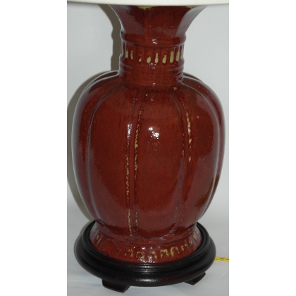  Vase "Pumpkin" en porcelaine sang de sur  Moinat SA  - Antiquités décoration