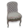Chaise Louis XV dossier canné, laquée