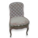 Chaise Louis XV dossier canné, laquée