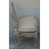 Chaise Louis XV dossier canné, laquée