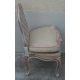 Chaise Louis XV dossier canné, laquée