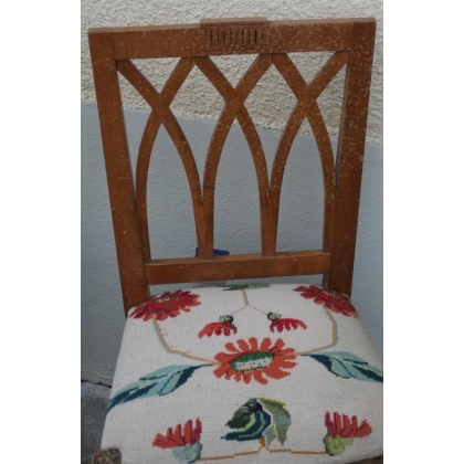 Paire de chaises Directoire recouvertes