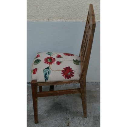 Paire de chaises Directoire recouvertes