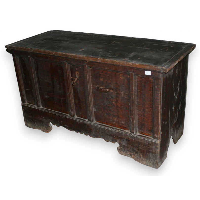 Painted Swiss stone pine chest by  Moinat SA  - Antiques and home décor