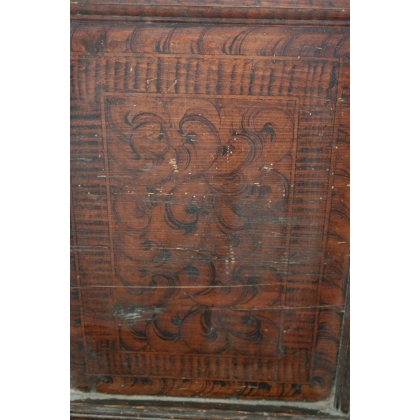 Painted Swiss stone pine chest by  Moinat SA  - Antiques and home décor
