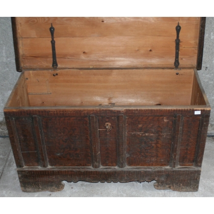 Painted Swiss stone pine chest by  Moinat SA  - Antiques and home décor