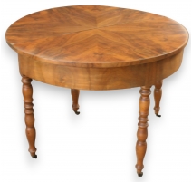 Table demi lune Louis-Philippe en noyer