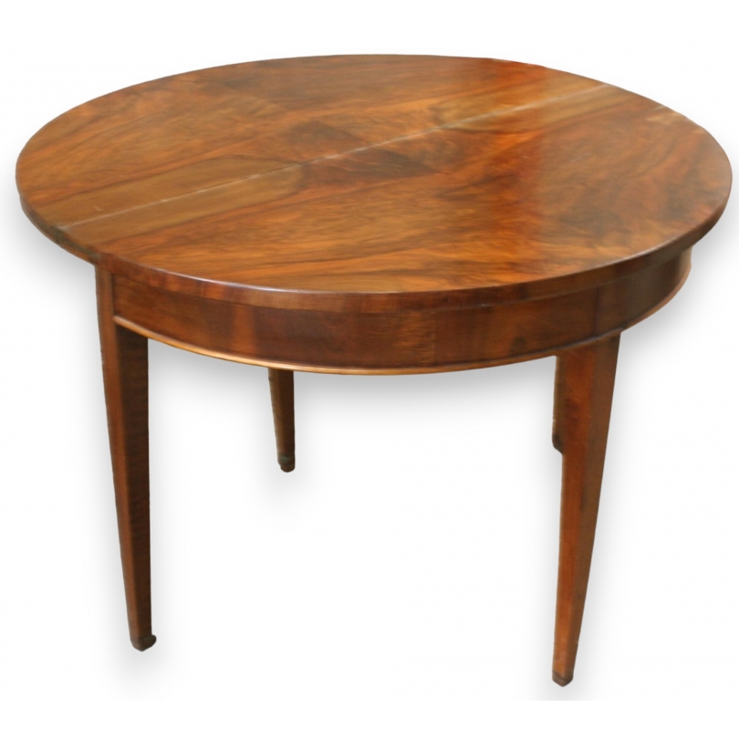 Table demi-lune Directoire en noyer