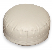 Pouf "Berliner ivory" en simili cuir