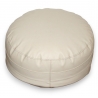 Pouf "Berliner ivory" en simili cuir