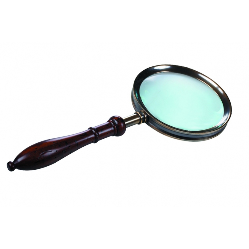 Regency-style magnifying glass with wooden handle at  Moinat SA  - Antiques and home décor