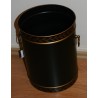 Black sheet metal wastepaper basket at  Moinat SA  - Antiques and home décor