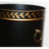 Black sheet metal wastepaper basket at  Moinat SA  - Antiques and home décor
