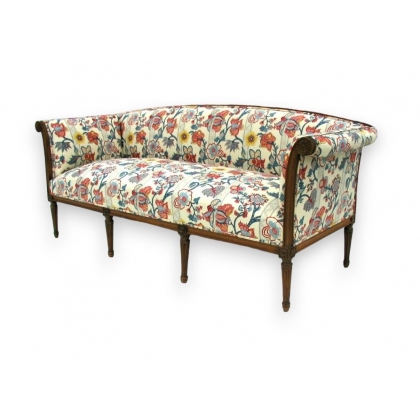 Louis XVI sofa. Fabric F. MER Canapé Louis XVI sui