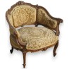 Richly decorated Napoleon III Gondola armchair from Moinat SA – Antiques and interior design