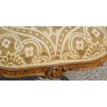 Richly decorated Napoleon III Gondola armchair from Moinat SA – Antiques and interior design