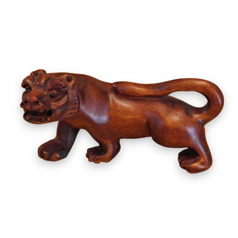  Netsuke en bois "Lion" Chine sur  Moinat SA  - Antiquités décoration