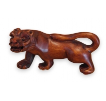 Netsuke en bois "Lion" Chine