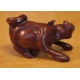 Netsuke en bois "Buffle" Chine