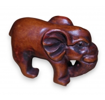 Netsuke en bois "Éléphant" Chine