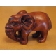 Netsuke en bois "Éléphant" Chine