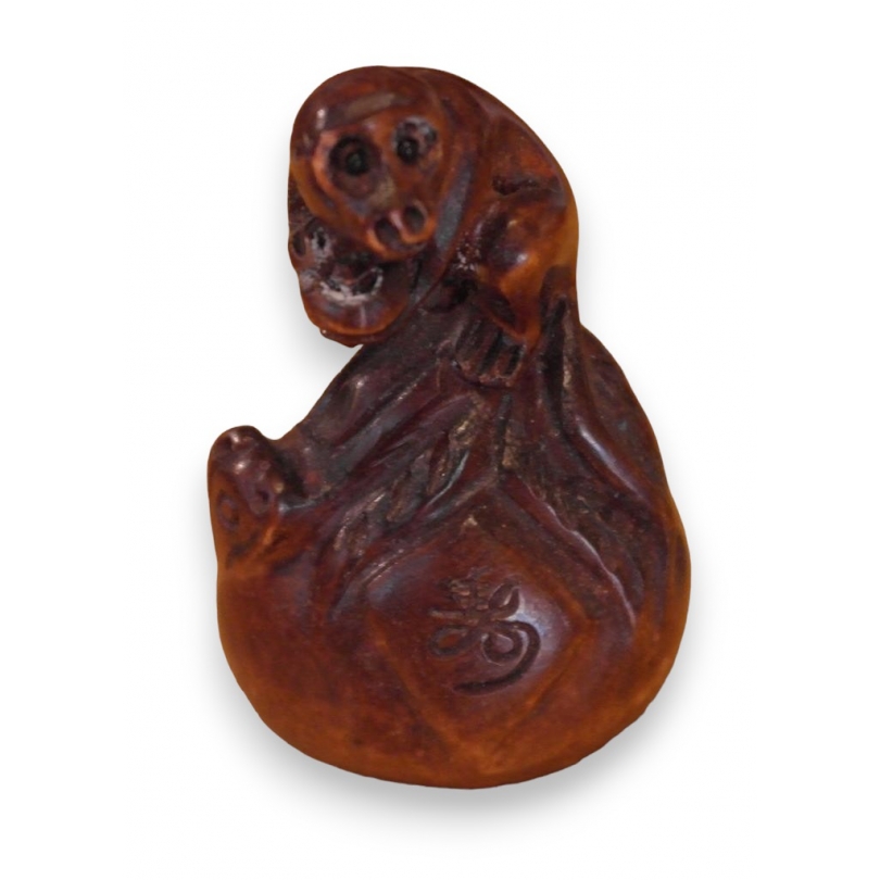 Netsuke en bois "Singe" Chine