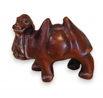 Netsuke en bois "Chameau" Chine