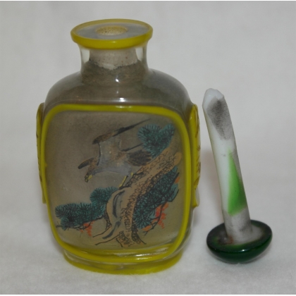 Painted glass snuff bottle by Moinat SA – Antiques and home décor