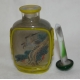 Flacon tabatière en verre peint
