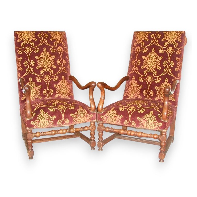 Pair of Louis XIII armchairs. From  Moinat SA  - Antiques and interior design