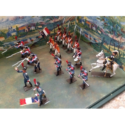 Coffret contenant 27 soldats de plomb