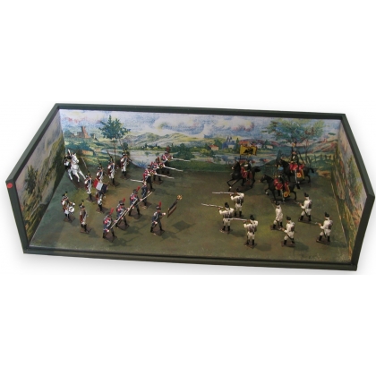 Coffret contenant 26 soldats de plomb