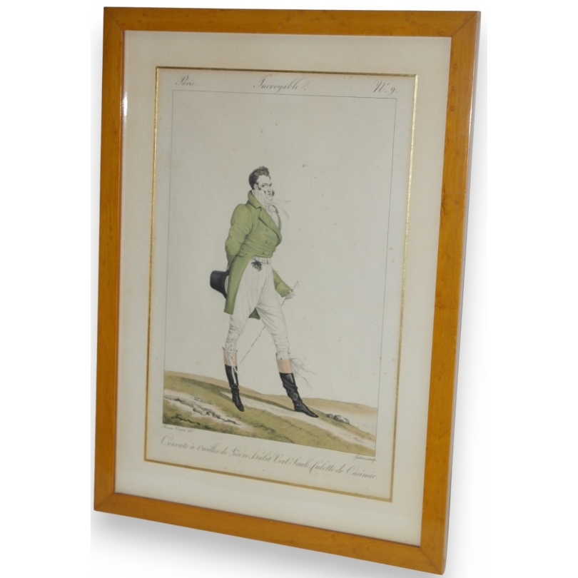 Engraving: ‘Hare-ear tie’, by Moinat SA – Antiques and decorative items – Engravings, lithographs