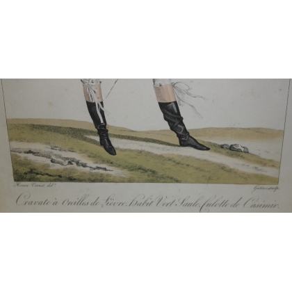 Engraving: ‘Hare-ear tie’, by Moinat SA – Antiques and decorative items – Engravings, lithographs