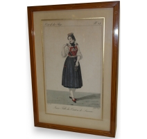 Gravure "Jeune fille du canton de