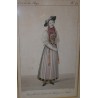  Gravure "Jeune fille du canton de sur  Moinat SA  - Antiquités décoration