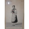  Gravure "Jeune fille du canton de sur  Moinat SA  - Antiquités décoration