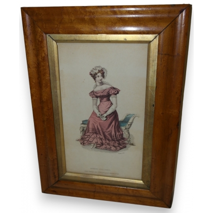 Fashion engraving ‘Evening full dress’ by Moinat SA – Antiques and home décor – Engravings, lithographs