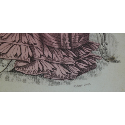 Gravure de mode "Evening full dress" La  sur Moinat SA  - Antiquités décoration -  Gravures, Lithos