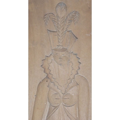 "Costumes" wooden confectionery mould at Moinat SA – Antiques and home décor
