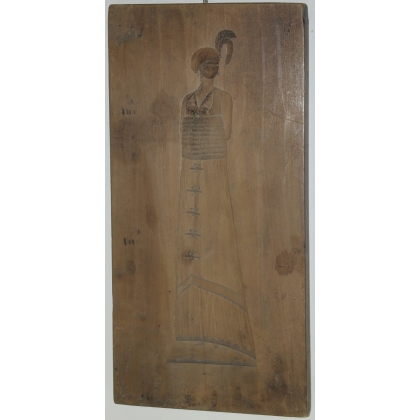 "Costumes" wooden confectionery mould at Moinat SA – Antiques and home décor