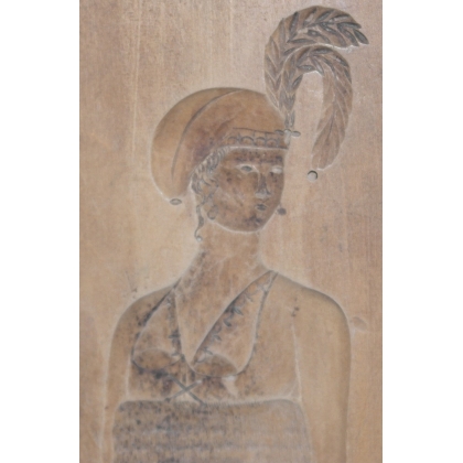 "Costumes" wooden confectionery mould at Moinat SA – Antiques and home décor