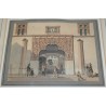 Gravure "Bâle, la poste (Gerbergasse)"  sur Moinat SA  - Antiquités décoration -  Gravures, Lithos