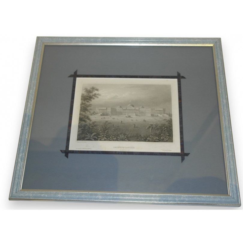 Gravure "Das neue Capitol (Washington)"  sur Moinat SA  - Antiquités décoration -  Gravures, Lithos
