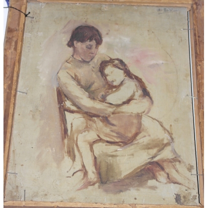 Paintings | Oil on panel, ‘Young Woman’, signed Moinat SA  – Antiques and home décor
