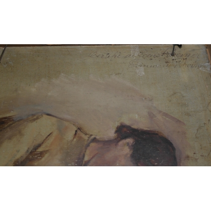 Paintings | Oil on panel, ‘Young Woman’, signed Moinat SA  – Antiques and home décor