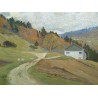 Peintures | Huile sur toile "La maison isolée" Moinat SA  - Antiquités décoration