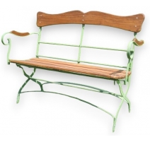 Banc de jardin pliable "Avignon", fer peint vert