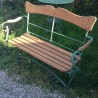  Banc de jardin pliable "Avignon", fer peint vert sur  Moinat SA  - Antiquités décoration